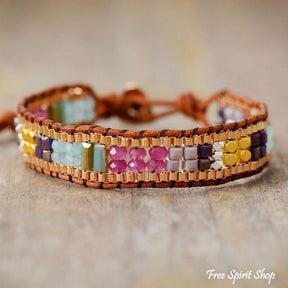 Handmade Multi-color Beaded Wrap Bracelet - Free Spirit Shop