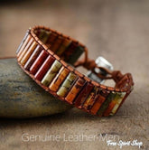 Handmade Natural Jasper Tube Wrap Bracelet - Free Spirit Shop