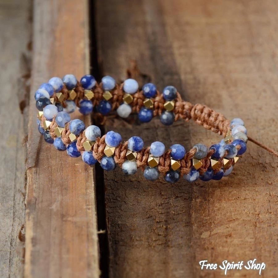 Handmade Natural Sodalite Wrap Bracelet - Free Spirit Shop