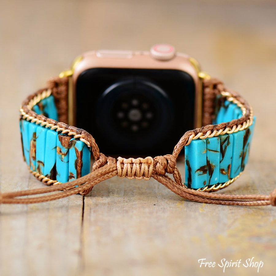 Handmade Turquoise Jasper Apple Watch Band - Free Spirit Shop