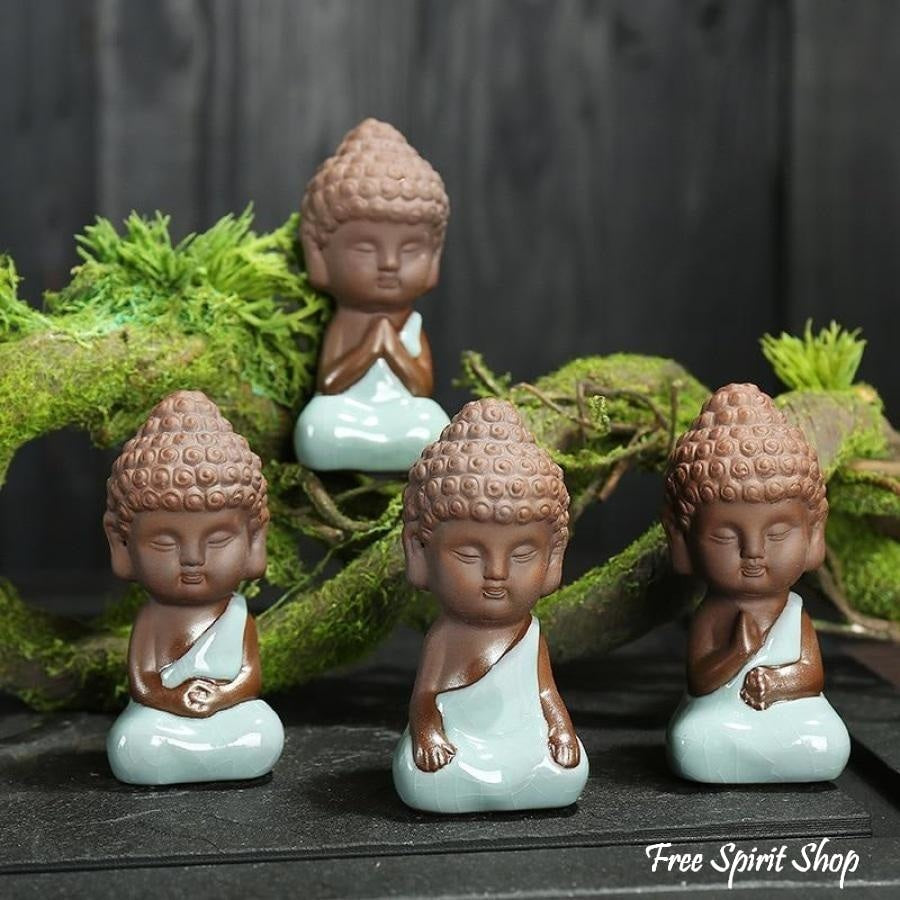 Mini Buddha Statue in Ceramic and Porcelain - Free Spirit Shop