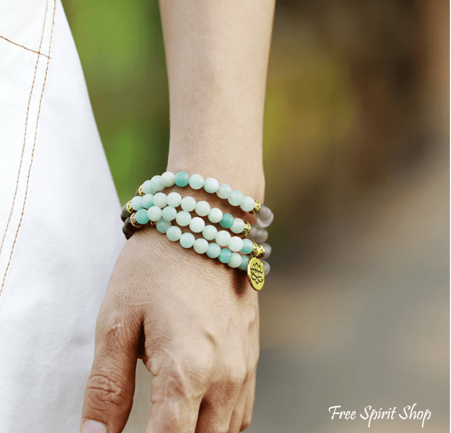 Amazonite Disc Beads Bracelet | Handmade Natural Stones Amazonite Bracelet  – Sehaya