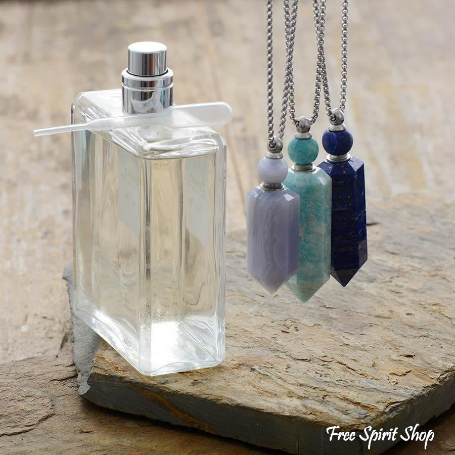 Natural Crystal Perfume Bottle Necklace - Free Spirit Shop
