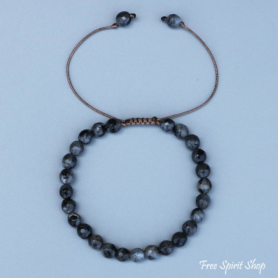 Natural Faceted Labradorite Shamballa Bracelet - Free Spirit Shop