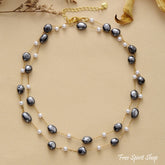Natural Hematite & Pearl Necklace - Free Spirit Shop