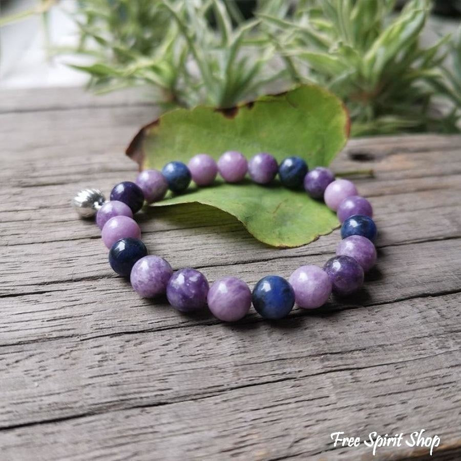 Natural Indian Agate & Amethyst Bead Bracelets - Free Spirit Shop