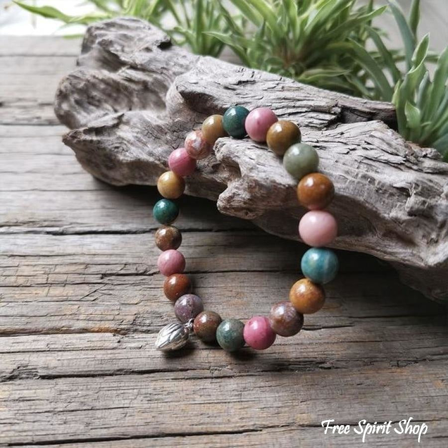 Natural Indian Agate & Amethyst Bead Bracelets - Free Spirit Shop