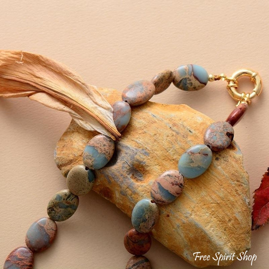 Natural Kind Jasper Gemstone Choker - Free Spirit Shop