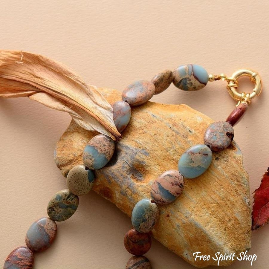 Natural Kind Jasper Gemstone Choker - Free Spirit Shop