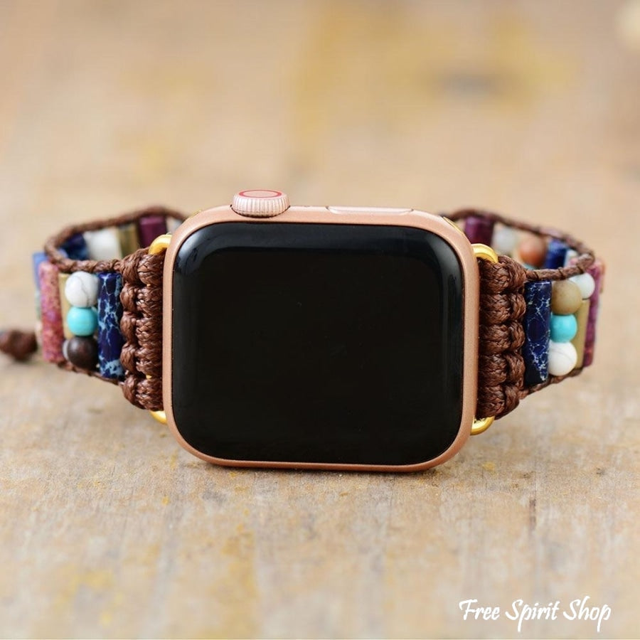 Natural Mix Gemstone Apple Watch Strap - Free Spirit Shop