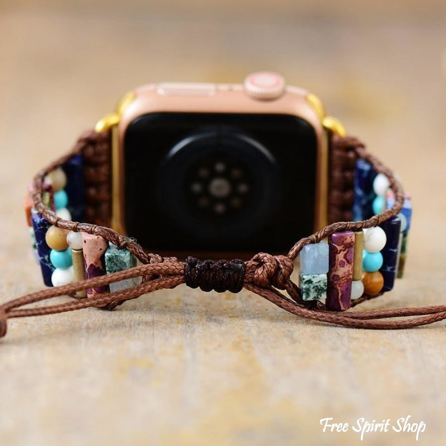 Natural Mix Gemstone Apple Watch Strap - Free Spirit Shop