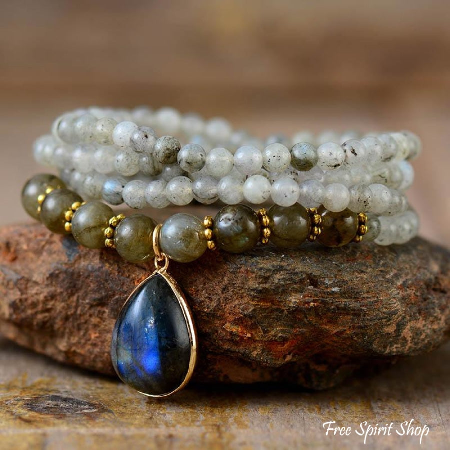 Natural Mix Labradorite Beaded Bracelet / Necklace - Free Spirit Shop