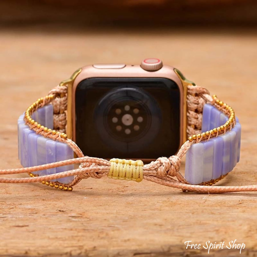 Natural Purple Agate Apple Watch Band - Free Spirit Shop