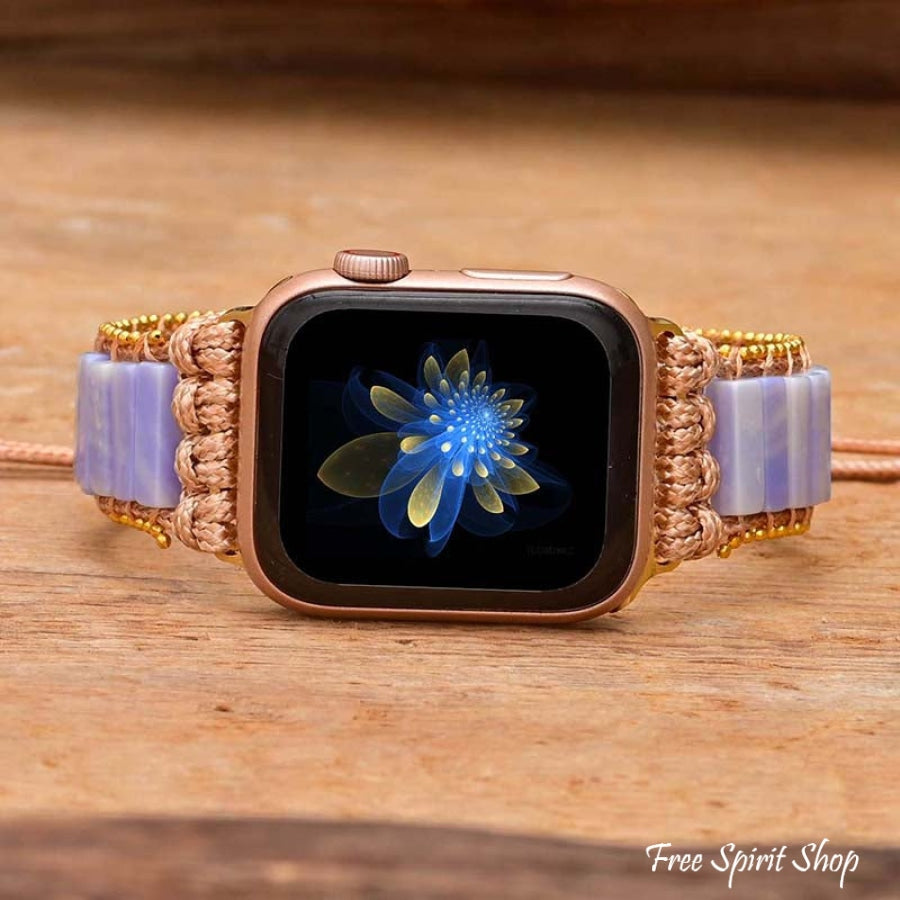 Natural Purple Agate Apple Watch Band - Free Spirit Shop