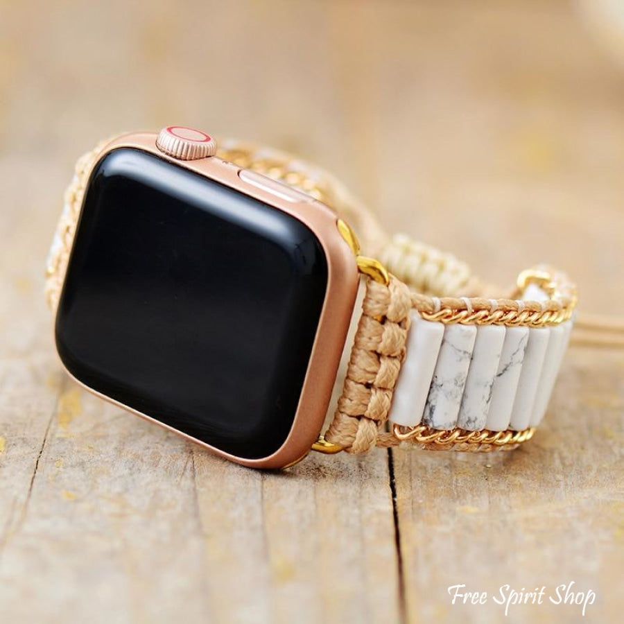 Natural White Howlite Apple Watch Band - Free Spirit Shop