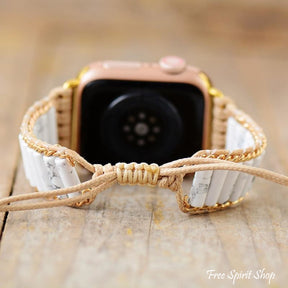 Natural White Howlite Apple Watch Band - Free Spirit Shop