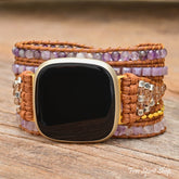 Purple Amethyst Bead Fitbit Watch Band - Free Spirit Shop