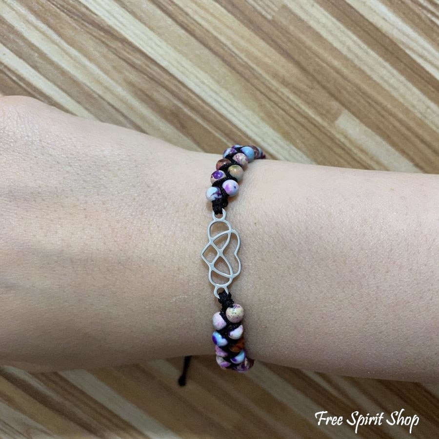 Purple Jasper Infinity Love Bead Bracelet - Free Spirit Shop