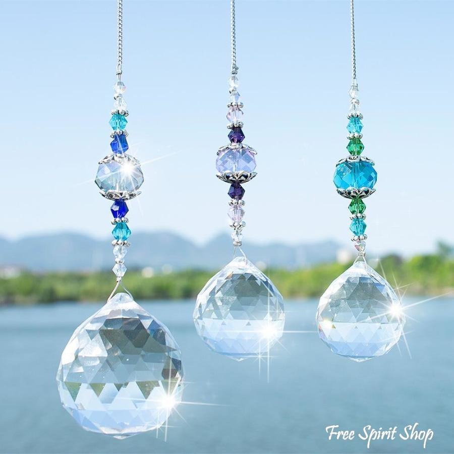 Set of 3 Crystal Ball Suncatchers - Free Spirit Shop